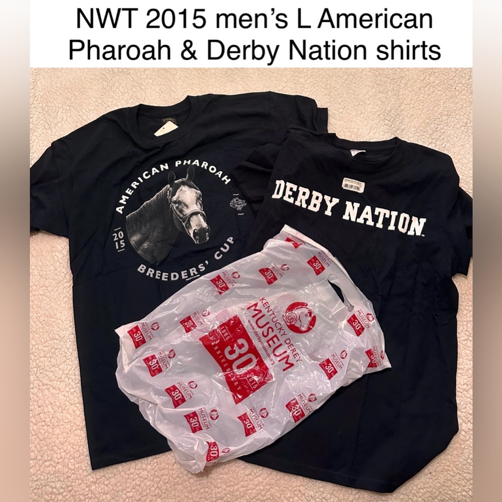2015 American Pharaoh kentucky Derby Nation NWT men’s graphic size L t-shirts
